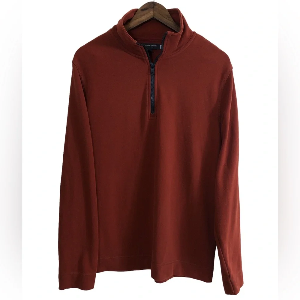 Banana Republic Men’s Quarter Zip Core Temp Pullover. Size Large. - Picture 2 of 4